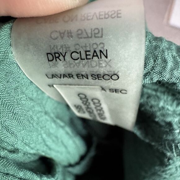 Calvin Klein Green‎ Women’s Romper Size 10 Belted Cropped Career Button Front - Picture 7 of 7